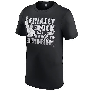 더 락[ Finally The Rock Has Come Back to Birmingham]WWE 특별판 티셔츠 (2월 27일)